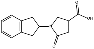 1-(2,3-DIHYDRO-1H-INDEN-2-YL)-5-OXO-3-PYRROLIDINECARBOXYLIC ACID Structural