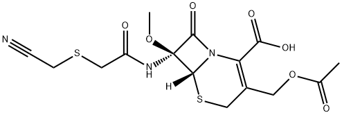 7-[[[(CyanoMethyl)thio]acetyl]aMino]-7-Methoxy Cephalosporanic Acid Structural