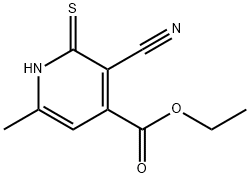 Ethyl 3-cyano-2-mercapto-6-methylisonicotinate Structural