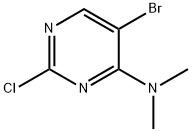 5-Bromo-2-chloro-4-(dimethylamino)pyrimidine Structural