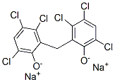 sodium hydrogen 2,2'-methylenebis[3,4,6-trichlorophenolate] Structural