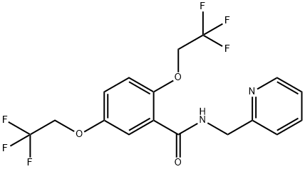 N-(2-pyridylmethyl)-2,5-bis(2,2,2-trifluoroethoxy)benzamide Structural
