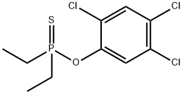 Diethylthiophosphinic acid O-(2,4,5-trichlorophenyl) ester Structural