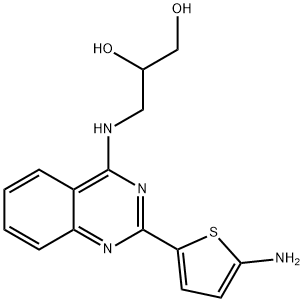 1,2-Propanediol, 3-((2-(5-amino-2-thienyl)-4-quinazolinyl)amino)-