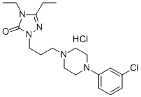 2-[3-[4-(3-chlorophenyl)piperazin-1-yl]propyl]-4,5-diethyl-2,4-dihydro-3H-1,2,4-triazol-3-one monohydrochloride       