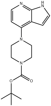 TERT-BUTYL 4-(1H-PYRROLO[2,3-B]PYRIDIN-4-YL)PIPERAZINE-1-CARBOXYLATE Structural