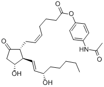 9-OXO-11ALPHA,15S-DIHYDROXY-PROSTA-5Z,13E-DIEN-1-OIC ACID, (4-ACETYLAMINO) PHENYL ESTER Structural