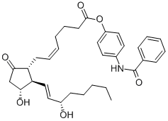 9-OXO-11ALPHA,15S-DIHYDROXY-PROSTA-5Z,13E-DIEN-1-OIC ACID, (4-BENZOYLAMINO) PHENYL ESTER