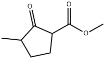 Cyclopentanecarboxylic acid, 3-Methyl-2-oxo-, Methyl ester Structural
