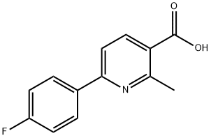 6-(4-Fluoro-phenyl)-2-methyl-nicotinic acid Structural