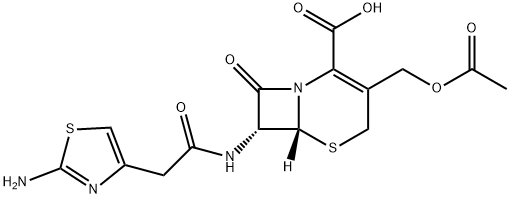 (6R-trans)-3-(acetoxymethyl)-7-[(2-aminothiazol-4-yl)acetamido]-8-oxo-5-thia-1-azabicyclo[4.2.0]oct-2-ene-2-carboxylic acid   