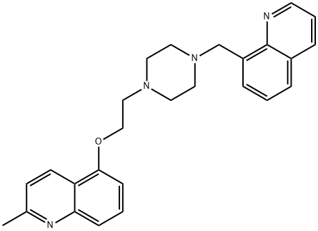 Quinoline, 2-Methyl-5-[2-[4-(8-quinolinylMethyl)-1-piperazinyl]ethoxy]- Structural