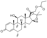 6alpha,9-difluoro-11beta-hydroxy-16alpha,17-[isopropylidenebis(oxy)]pregna-1,4-diene-3,20-dione 21-propionate Structural