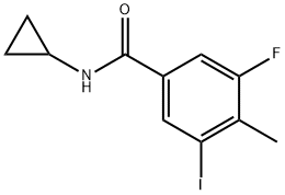 N-Cyclopropyl-3-fluoro-5-iodo-4-methylbenzamide Structural