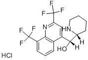 (2,8-BIS-TRIFLUOROMETHYL-QUINOLIN-4-YL)-PIPERIDIN-2-YL-METHANOL HYDROCHLORIDE(R*,R*) Structural