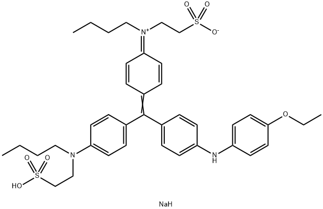 hydrogen N-[4-[[4-[butyl(2-sulphonatoethyl)amino]phenyl][4-[(4-ethoxyphenyl)amino]phenyl]methylene]cyclohexa-2,5-dien-1-ylidene]-N-(2-sulphonatoethyl)butylammonium, monosodium salt