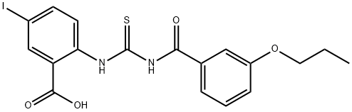 5-IODO-2-[[[(3-PROPOXYBENZOYL)AMINO]THIOXOMETHYL]AMINO]-BENZOIC ACID Structural