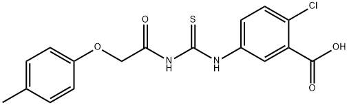 2-CHLORO-5-[[[[(4-METHYLPHENOXY)ACETYL]AMINO]THIOXOMETHYL]AMINO]-BENZOIC ACID Structural