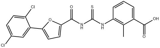 3-[[[[[5-(2,5-DICHLOROPHENYL)-2-FURANYL]CARBONYL]AMINO]THIOXOMETHYL]AMINO]-2-METHYL-BENZOIC ACID