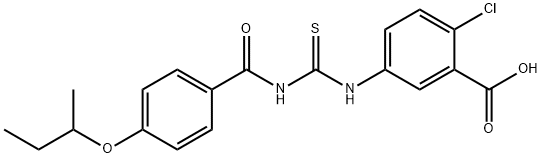 2-CHLORO-5-[[[[4-(1-METHYLPROPOXY)BENZOYL]AMINO]THIOXOMETHYL]AMINO]-BENZOIC ACID