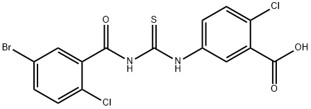 5-[[[(5-BROMO-2-CHLOROBENZOYL)AMINO]THIOXOMETHYL]AMINO]-2-CHLORO-BENZOIC ACID