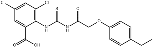 3,5-DICHLORO-2-[[[[(4-ETHYLPHENOXY)ACETYL]AMINO]THIOXOMETHYL]AMINO]-BENZOIC ACID