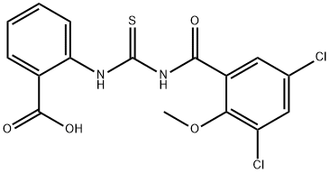 2-[[[(3,5-DICHLORO-2-METHOXYBENZOYL)AMINO]THIOXOMETHYL]AMINO]-BENZOIC ACID