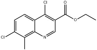 4,7-DICHLORO-8-METHYLQUINOLINE-3-CARBOXYLIC ETHYL ESTER Structural