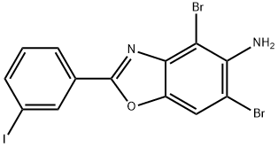 4,6-DIBROMO-2-(3-IODOPHENYL)-1,3-BENZOXAZOL-5-AMINE Structural