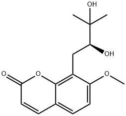 (-)-8-[(S)-2,3-Dihydroxy-3-methylbutyl]-7-methoxy-2H-1-benzopyran-2-one Structural