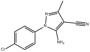 5-AMINO-1-(4-CHLOROPHENYL)-3-METHYL-1H-PYRAZOLE-4-CARBONITRILE Structural