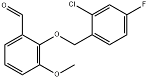 2-[(2-CHLORO-4-FLUOROBENZYL)OXY]-3-METHOXYBENZALDEHYDE Structural