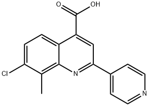 7-CHLORO-8-METHYL-2-PYRIDIN-4-YLQUINOLINE-4-CARBOXYLIC ACID Structural