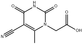 2-[5-Cyano-6-methyl-2,4-dioxo-3,4-dihydro-(2H)-pyrimidin-1-yl]acetic acid Structural