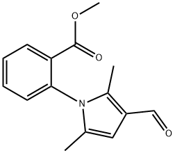 Benzoic acid, 2-(3-formyl-2,5-dimethyl-1H-pyrrol-1-yl)-, methyl ester (9CI) Structural