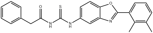 Benzeneacetamide, N-[[[2-(2,3-dimethylphenyl)-5-benzoxazolyl]amino]thioxomethyl]- (9CI) Structural