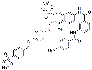 disodium 7-[[3-[(4-aminobenzoyl)amino]benzoyl]amino]-4-hydroxy-3-[[4-[(4-sulphonatophenyl)azo]phenyl]azo]naphthalene-2-sulphonate  