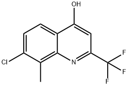 7-CHLORO-8-METHYL-2-(TRIFLUOROMETHYL)QUINOLIN-4-OL Structural