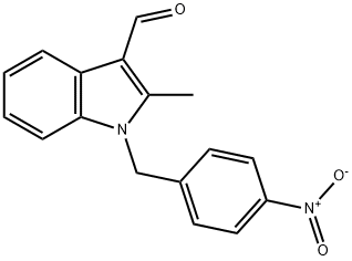 1H-Indole-3-carboxaldehyde,2-methyl-1-[(4-nitrophenyl)methyl]-(9CI)