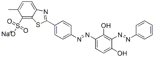 sodium 2-[4-[[2,4-dihydroxy-3-(phenylazo)phenyl]azo]phenyl]-6-methylbenzothiazole-7-sulphonate  