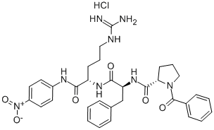 N-BENZOYL-PRO-PHE-ARG P-NITROANILIDE HYDROCHLORIDE Structural