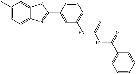Benzamide, N-[[[3-(6-methyl-2-benzoxazolyl)phenyl]amino]thioxomethyl]- (9CI) Structural