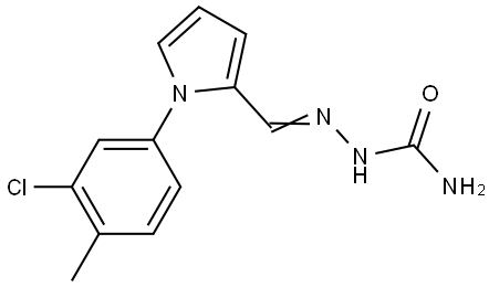 Hydrazinecarboxamide, 2-[[1-(3-chloro-4-methylphenyl)-1H-pyrrol-2-yl]methylene]- (9CI) Structural