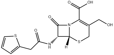 (6R-trans)-3-(hydroxymethyl)-8-oxo-7-(2-thienylacetamido)-5-thia-1-azabicyclo[4.2.0]oct-2-ene-2-carboxylic acid