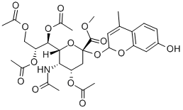 (4-Methylumbelliferyl)-N-acetyl-4,7,8,9-tetra-O-acetyl-a-D-neuraminic Acid, Methyl Ester Structural