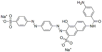 disodium 7-[(4-aminobenzoyl)amino]-4-hydroxy-3-[[4-[(4-sulphonatophenyl)azo]phenyl]azo]naphthalene-2-sulphonate  