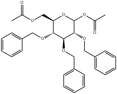 1,6-DI-O-ACETYL-2,3,4-TRI-O-BENZYL-BETA-D-GLUCOPYRANOSE Structural