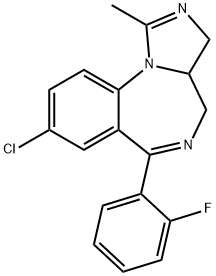 8-CHLORO-3A,4-DIHYDRO-6-(2-FLUOROPHENYL)-1-METHYL-3H-IMIDAZO[1,5-A][1,4]BENZO-DIAZEPINE Structural