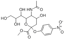 5-ACETAMINO-4-HYDROXY-2-(4-NITRO-PHENOXY)-6-(1,2,3-TRIHYDROXY-PROPYL)-TETRAHYDRO-PYRAN-2-CARBOXYLIC ACID METHYL ESTER