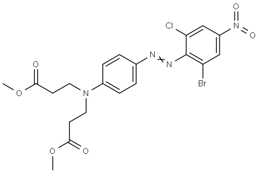 methyl N-[4-[(2-bromo-6-chloro-4-nitrophenyl)azo]phenyl]-N-(3-methoxy-3-oxopropyl)-beta-alaninate Structural
